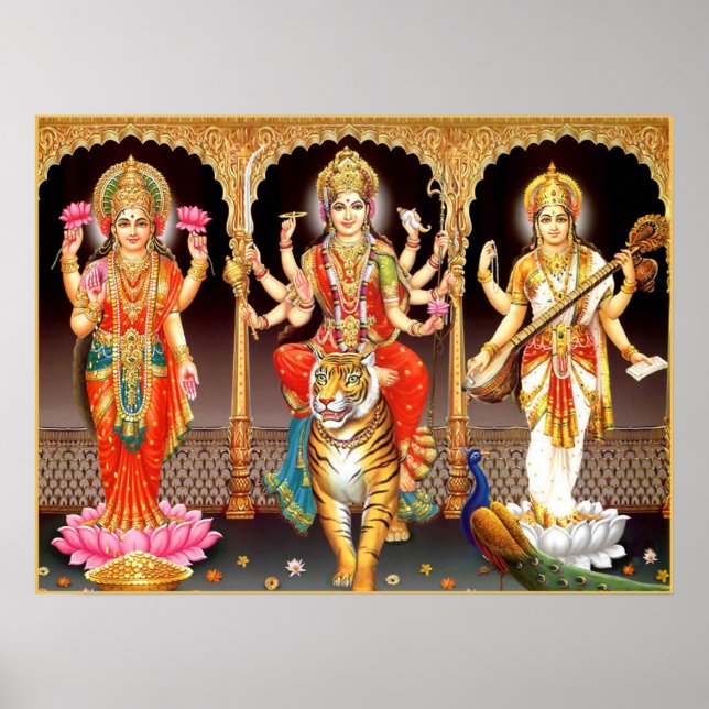 Poster Laxmi Durga Saraswati (Devant)