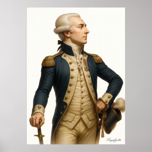 Poster Layafyette - French Revolution Archival Art Print (Devant)