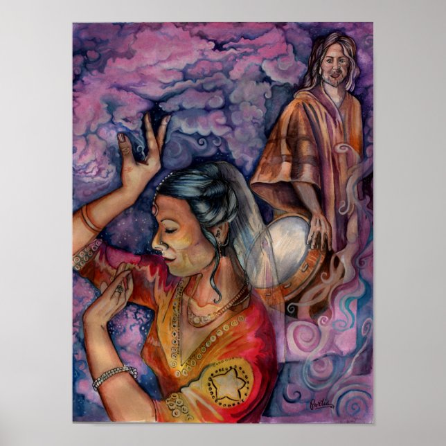 Poster Layla et Madman par Portia St Luke (Devant)