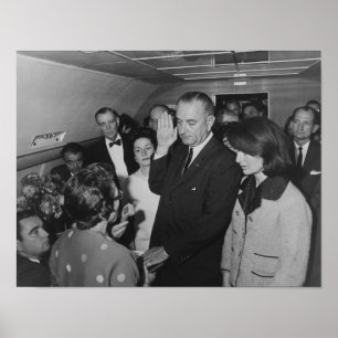 Poster LBJ Prononce Le Serment Sur L'Air Force One
