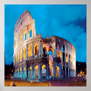 Poster ldp COLOSSEUM Rome - par nuit