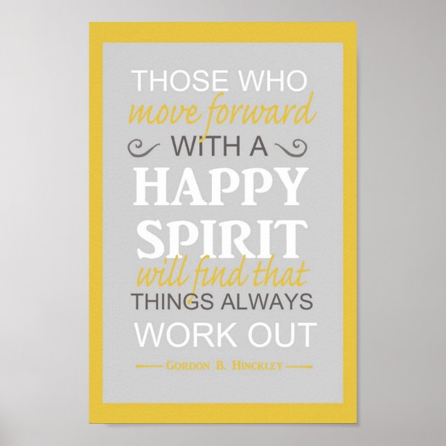 Poster lds inspiration gordon b hinckley citation (Devant)