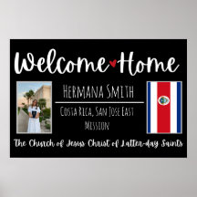 Poster LDS Missionnaire Accueil Bienvenue Signe d'