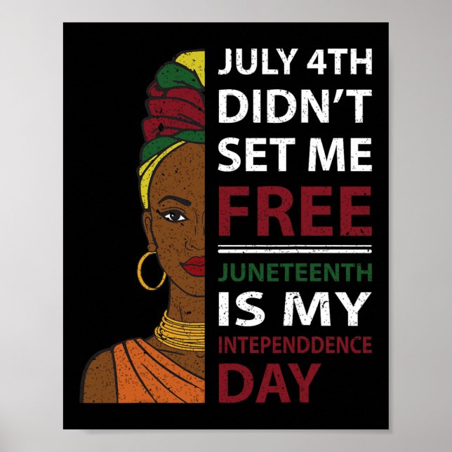 Poster Le 11 Juillet, C'Est Mon Jour De L'Indépendance (Devant)