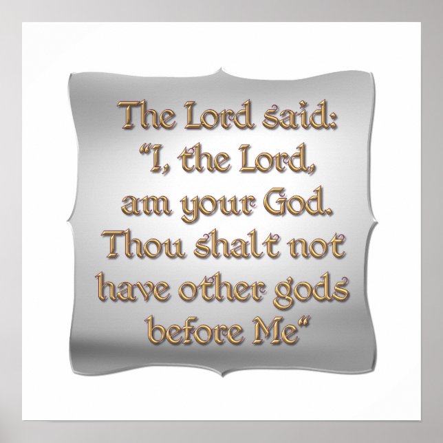 Poster Le 1er commandement (Devant)