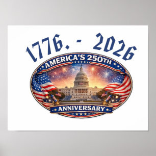 Poster le 250e anniversaire de l'Amérique