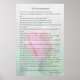 Poster Le 31:10 vertueux de proverbes de femme - copie 31