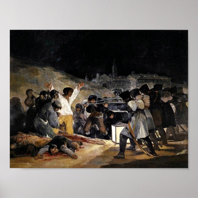 Poster Le 3 mai par Francisco de Goya (Devant)