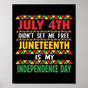 Poster Le 4 juillet ne m'a pas libérée JunetDix est mon I