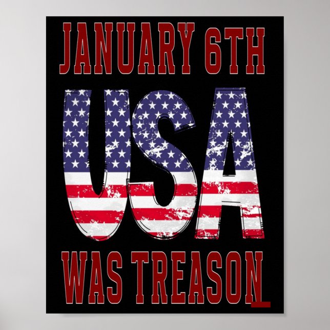 Poster Le 6 Janvier Était La Trahison Sauvez Les Etats-Un (Devant)