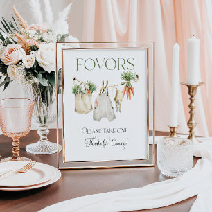 Poster Le Baby shower Agricole Cultivé Localement Favoris