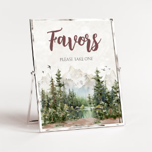 Poster Le Baby shower de montagne Woodland Faveurs