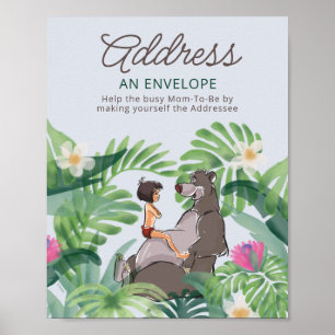 Poster Le Baby shower Du Livre Jungle Adresse Une Envelop