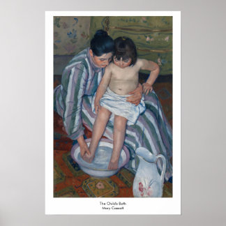 Poster Le bain de l'enfant / Mary Cassatt