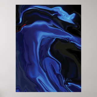 Poster Le baiser bleu