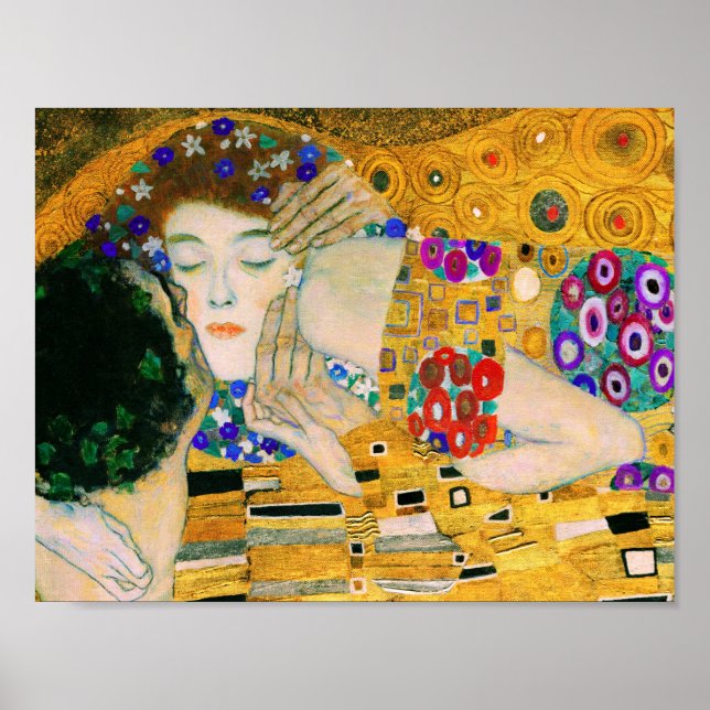 Poster Le baiser de Gustav Klimt (Devant)