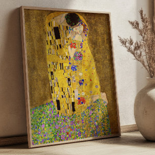 Poster Le Baiser de Gustav Klimt Art Nouveau Beaux-Arts