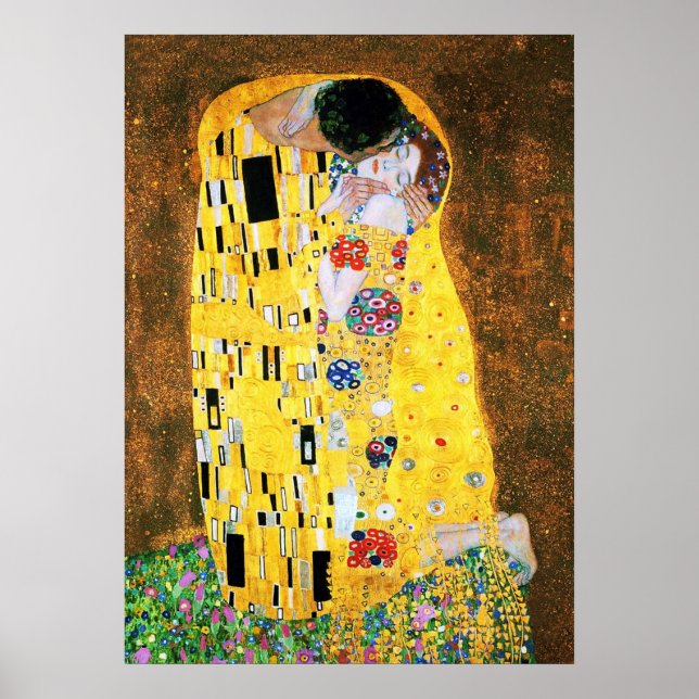 Poster Le baiser de Gustav Klimt Imprimer (Devant)