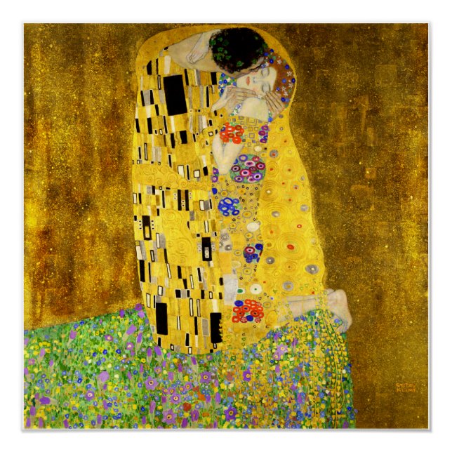 Poster Le baiser de Klimt (Devant)