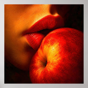 Poster Le Baiser de Nectarine – Un Portrait Intime