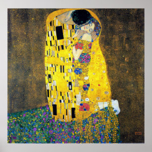 Poster Le baiser, Gustav Klimt
