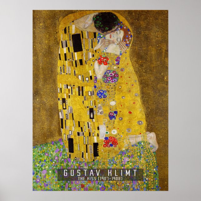 Poster Le baiser - Gustav Klimt (Devant)