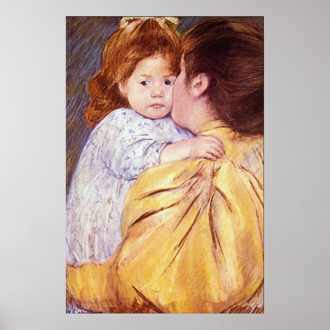 Poster Le baiser maternel de Mary Stevenson Cassatt (Devant)
