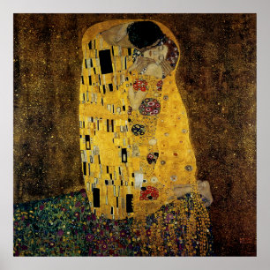 Poster Le baiser par Gustav Klimt