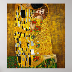 Poster Le baiser par Gustav Klimt