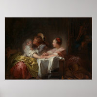 Le baiser volé - Scène romantique Fragonard