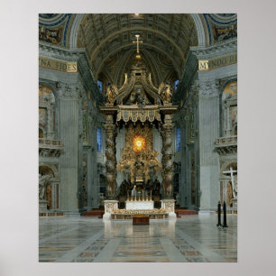 Poster Le Baldacchino, le haut autel et la chaise