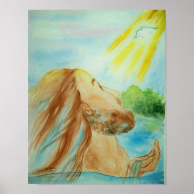 Poster Le baptême de Jésus (Devant)