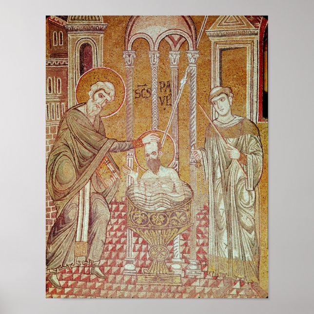 Poster Le Baptême de Saint Paul Par Ananias (Devant)