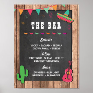 Poster Le Bar Fiesta Party Événement Signé Fiançailles Do