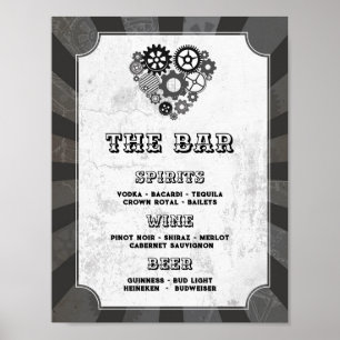 Poster Le Bar Mariage Steampunk Coeurs Mariages Coeurs Co