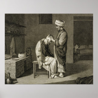 Poster Le Barbier, du Volume II Arts et métiers de 'Des