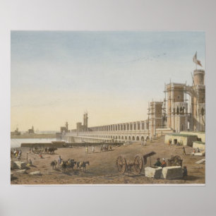 Poster Le barrage à travers le Nil, le bâtiment d'Assou