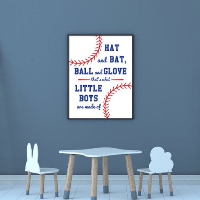Poster Le Baseball À Thème De Quoi Les Petits Garçons Son (Créateur téléchargé)