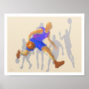 Poster Le basket-ball déplace l'art