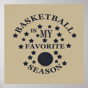 Poster le basket-ball est ma saison préférée