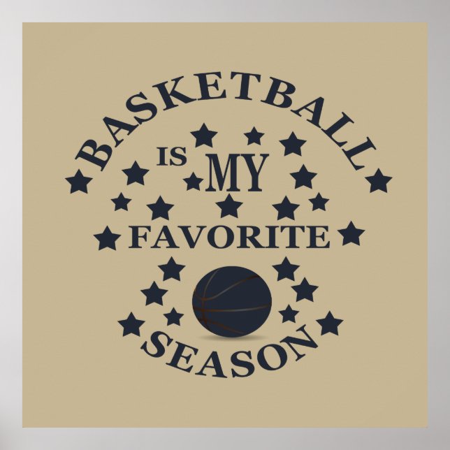 Poster le basket est ma saison préférée (Devant)