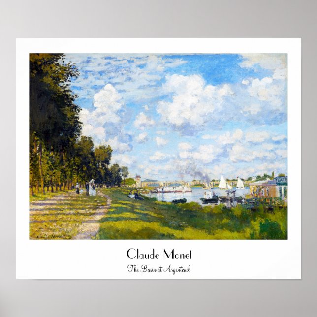 Poster Le bassin d'Argenteuil Claude Monet (Devant)
