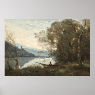 Poster Le Bateau Amarré - Jean-Baptiste - Corot Fine Art