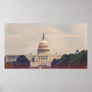 Poster Le bâtiment du Capitole américain