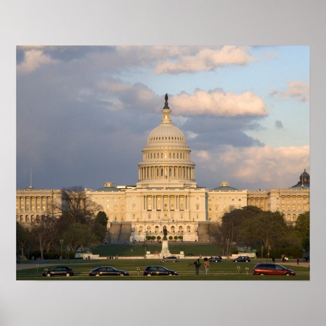 Poster Le bâtiment du Capitole des États-Unis à (Devant)