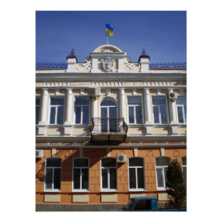 Poster Le bâtiment du conseil municipal de Melitopol