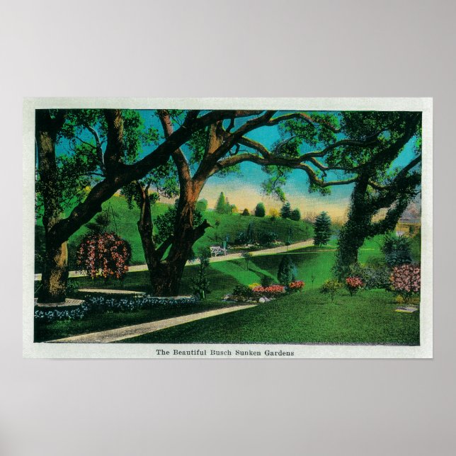Poster Le Beau Jardins EnsoleillésPasadena, CA (Devant)