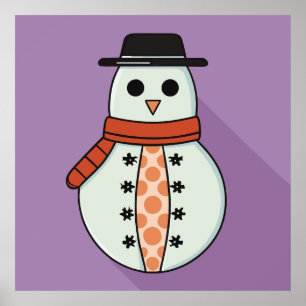 Poster Le bébé bonhomme de neige à Noël