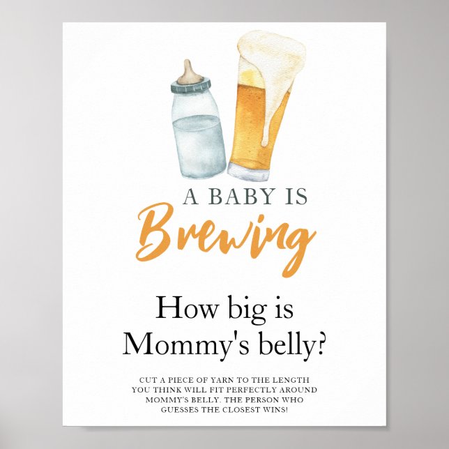Poster Le bébé brasse de la bière Quelle taille a le vent (Devant)