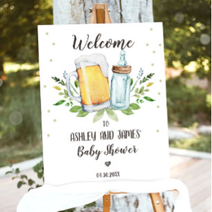 Poster Le bébé brasse l'Affiche de bienvenue de la fête B